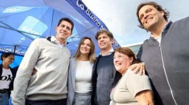 Wado de Pedro, Kicillof y Galmarini inauguraron de una red cloacal en Pablo Podestá