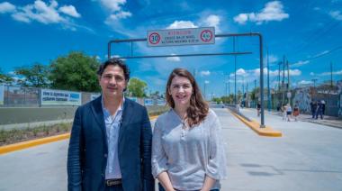 Mariel Fernández y Martin Marinucci habilitaron el nuevo Bajo Paso Nivel Vehicular en Paso del Rey