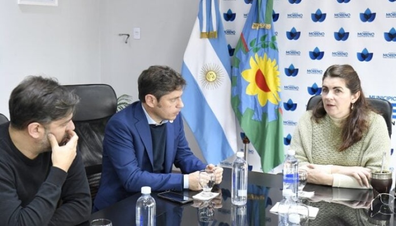 Axel Kicillof se reunió con la intendenta de Moreno Mariel Fernández
