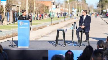 Axel inauguró la obra del Canal Agustoni junto a Achával