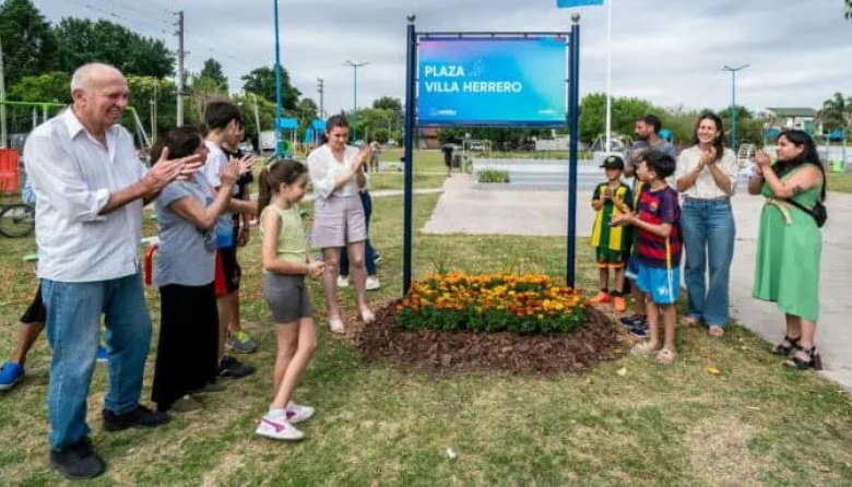 Se inauguró la Plaza Villa Herrero en Moreno Sur