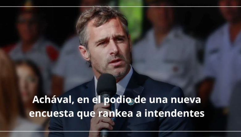 Achával, en el podio de una nueva encuesta que rankea a intendentes