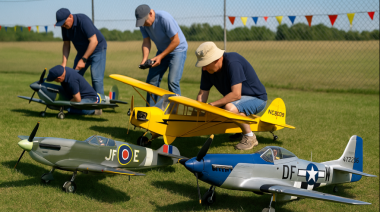 Encuentro de aeromodelismo en González Catán