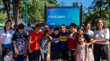 Mariel Fernández inauguró la Plaza Santi en el barrio Franciscanos de Paso del Rey