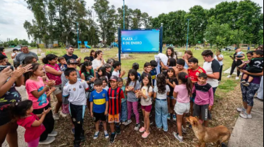 Mariel Fernández inauguró la Plaza 6 de Enero en Cuartel V