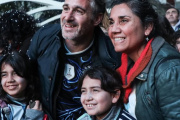 Pilar festejó contra Inglaterra en el Paseo del centro